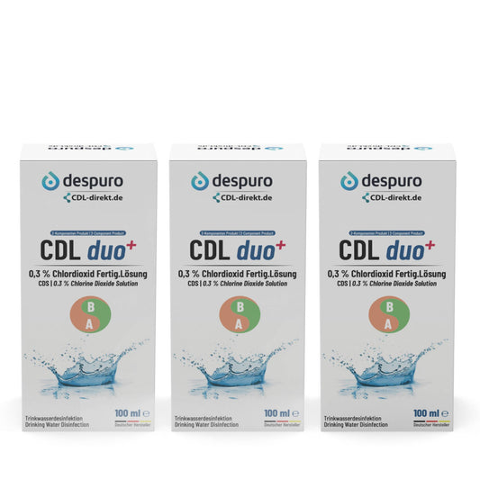 CDL 0,3 % 100 ml Chlordioxid Lösung | 2-Komponenten-Set | CDL DUO+ | 3er Sparpaket